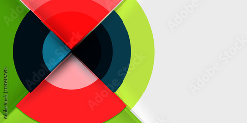 Target circle geometric abstract shapes. Vector Illustration For Wallpaper, Banner, Background, Card, Book Illustration, landing page