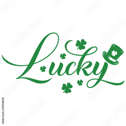 lucky.patrick's day.it is a svg st patrick's day's svg design for use anywhere