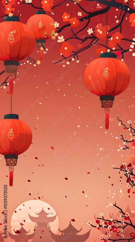 background illustration for beautiful Chinese New Year background illustration for beautiful Chinese New Year