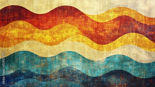 Dynamic wavy patterns in topaz hues abstract art digital creation modern aesthetic vibrant viewpoint