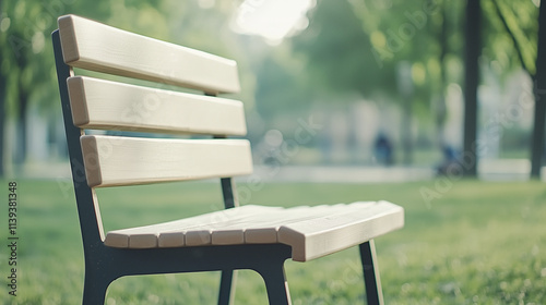 Peaceful Park Bench: Serene...