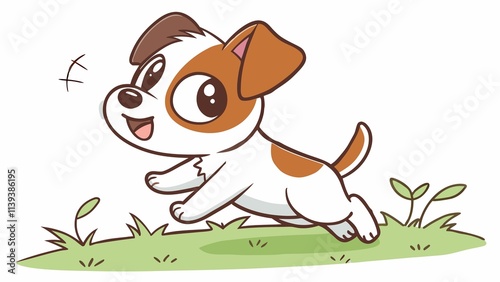puppy with a flower