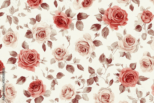 Wallpaper Mural Happy valentine's day sweet roses pattern. Generative Ai. Torontodigital.ca