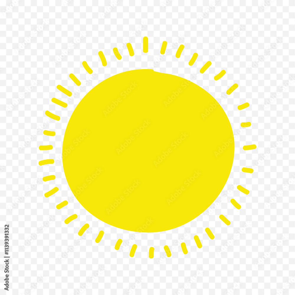 Hand draw cute sun illustration on white background Hand draw cute sun illustration on white background