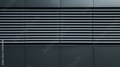 Wallpaper Mural Sleek Metal Facade: Modern Architectural Detail with Linear Design Torontodigital.ca