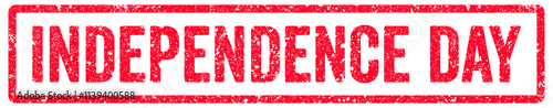 Independence Day Stamp Transparent Seal, Red Grunge Independence Day Word Rubber Stamp Seal