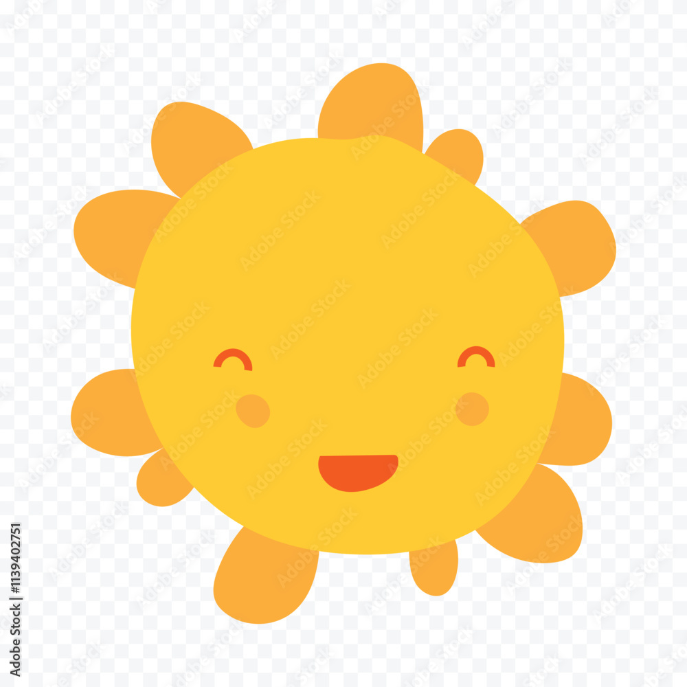 Hand draw cute sun illustration on white background Hand draw cute sun illustration on white background