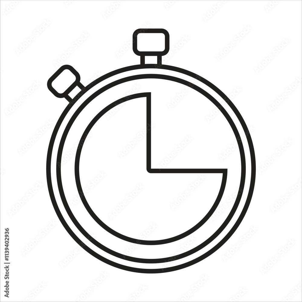 Stopwatch line icon. Stopwatch line icon.