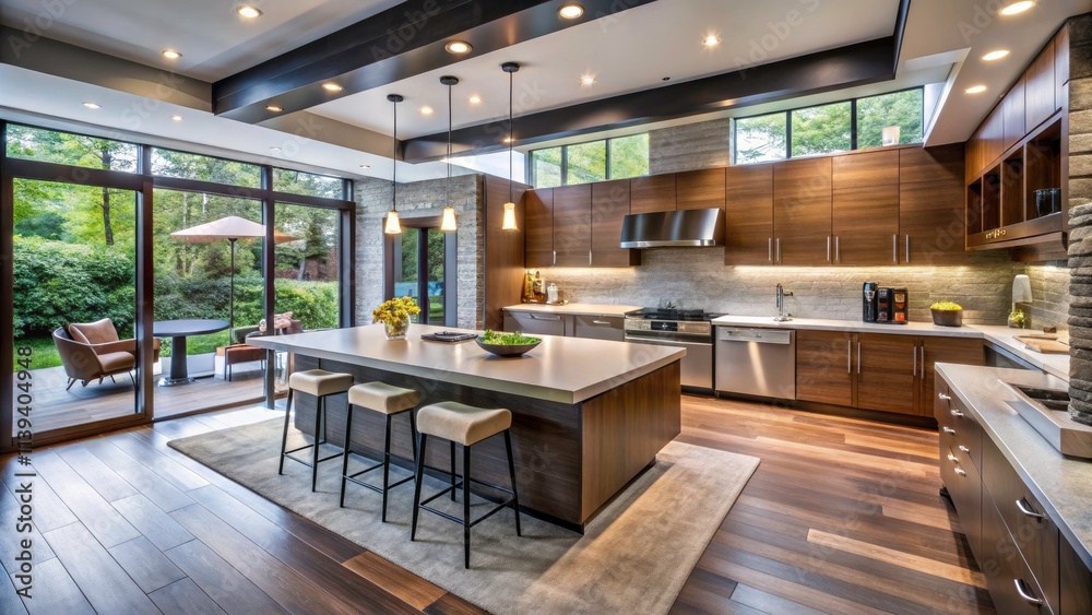 Modern Kitchen and Bathroom Showcase in Transformed Mid-Century Home in Bethesda, Maryland - Sleek Design and Culinary Elegance Modern Kitchen and Bathroom Showcase in Transformed Mid-Century Home in Bethesda, Maryland - Sleek Design and Culinary Elegance