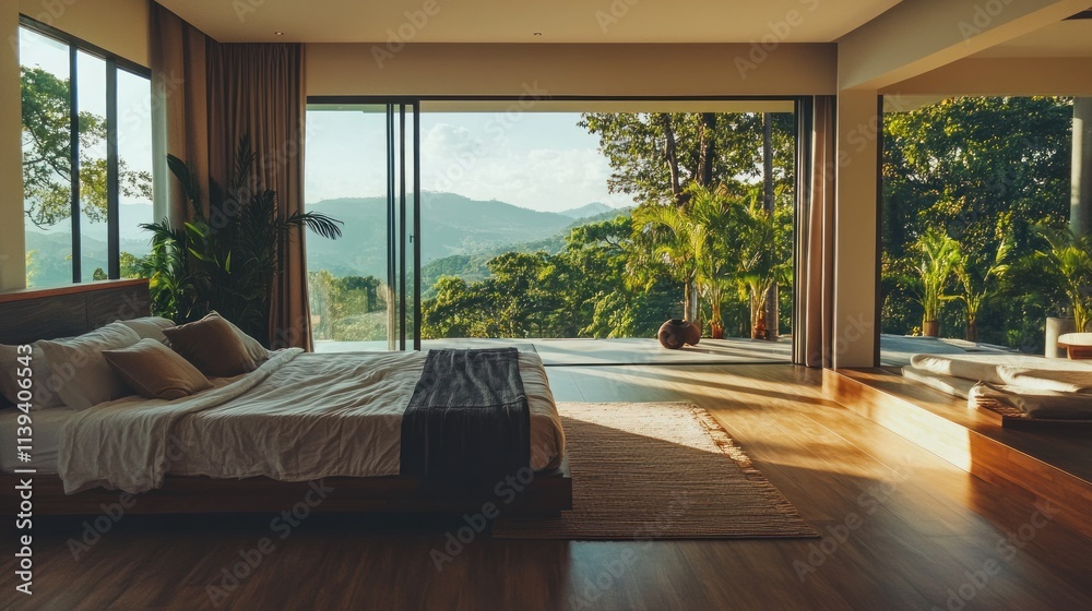 Serene Mountain View Bedroom: Luxurious Getaway Serene Mountain View Bedroom: Luxurious Getaway