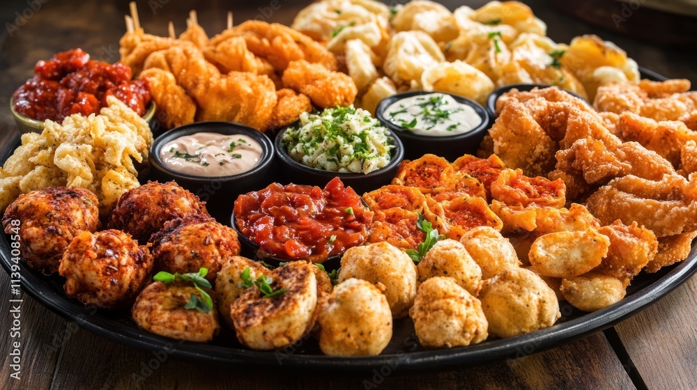 Ultimate Appetizer Platter: A Delicious Feast of Fried Delights Ultimate Appetizer Platter: A Delicious Feast of Fried Delights