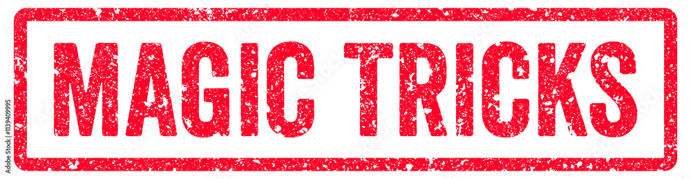 Magic Tricks Stamp Transparent Seal, Red Grunge Magic Tricks Word Rubber Stamp Seal Magic Tricks Stamp Transparent Seal, Red Grunge Magic Tricks Word Rubber Stamp Seal