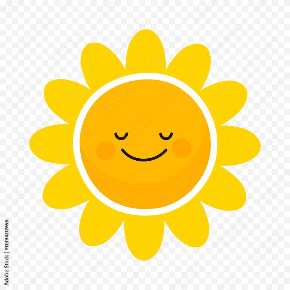 Hand draw cute sun illustration on white background Hand draw cute sun illustration on white background