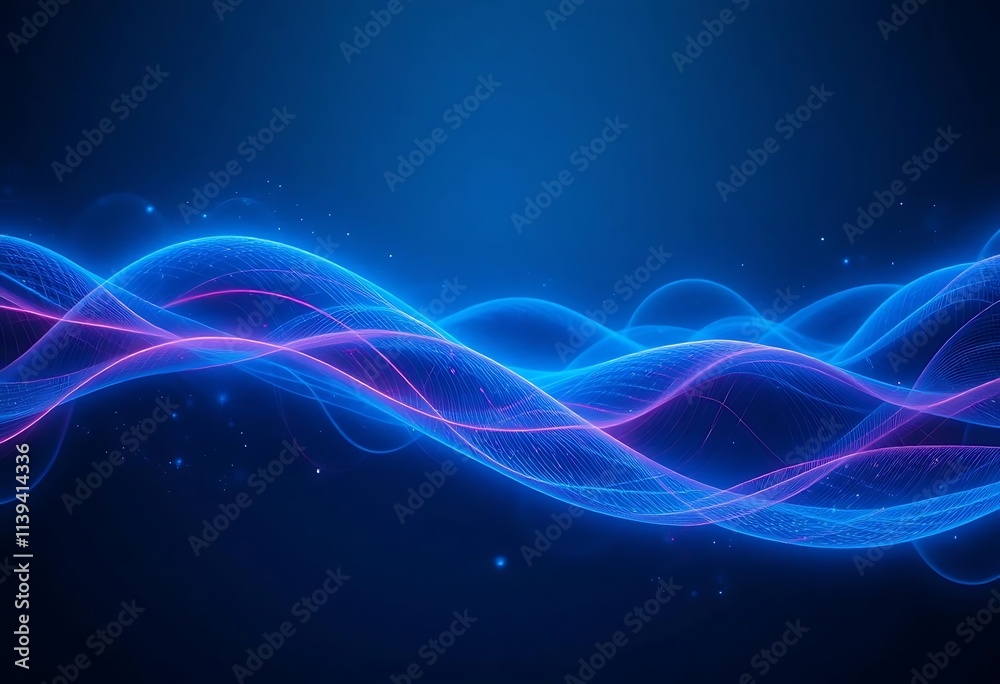 A wave pattern of neon arrows over a deep blue gradient A wave pattern of neon arrows over a deep blue gradient