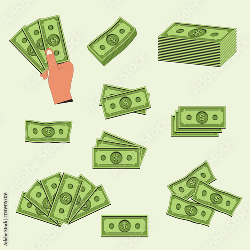 Money cartoon illustration