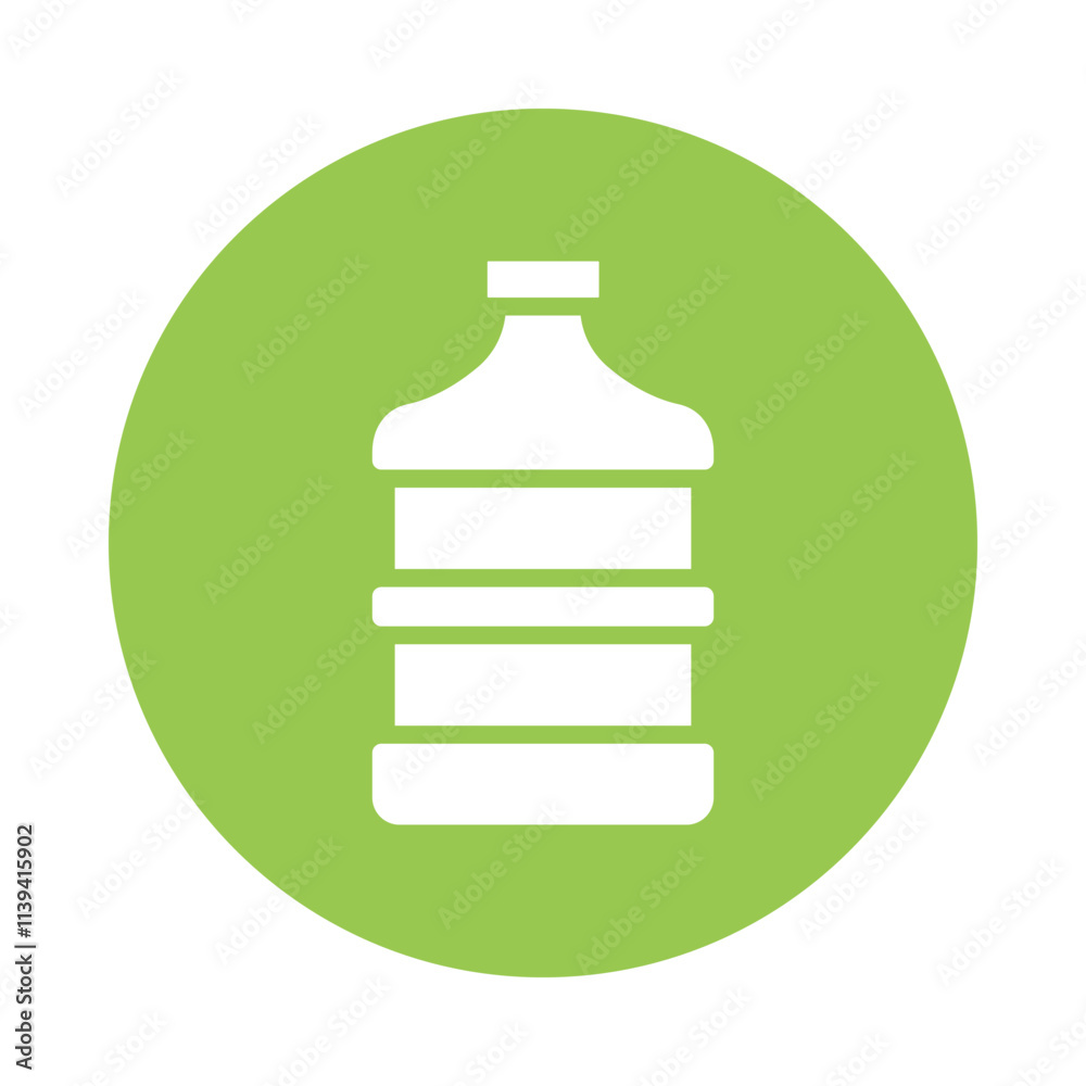 Water Gallon Vector circle Outline Icon. Eps 10 File Water Gallon Vector circle Outline Icon. Eps 10 File