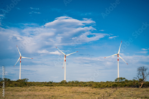 wind turbine in the wind