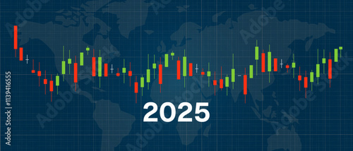 Market consolidation in 2025 stock exchange candle stick chart sideways support level not going anywhere economy finance