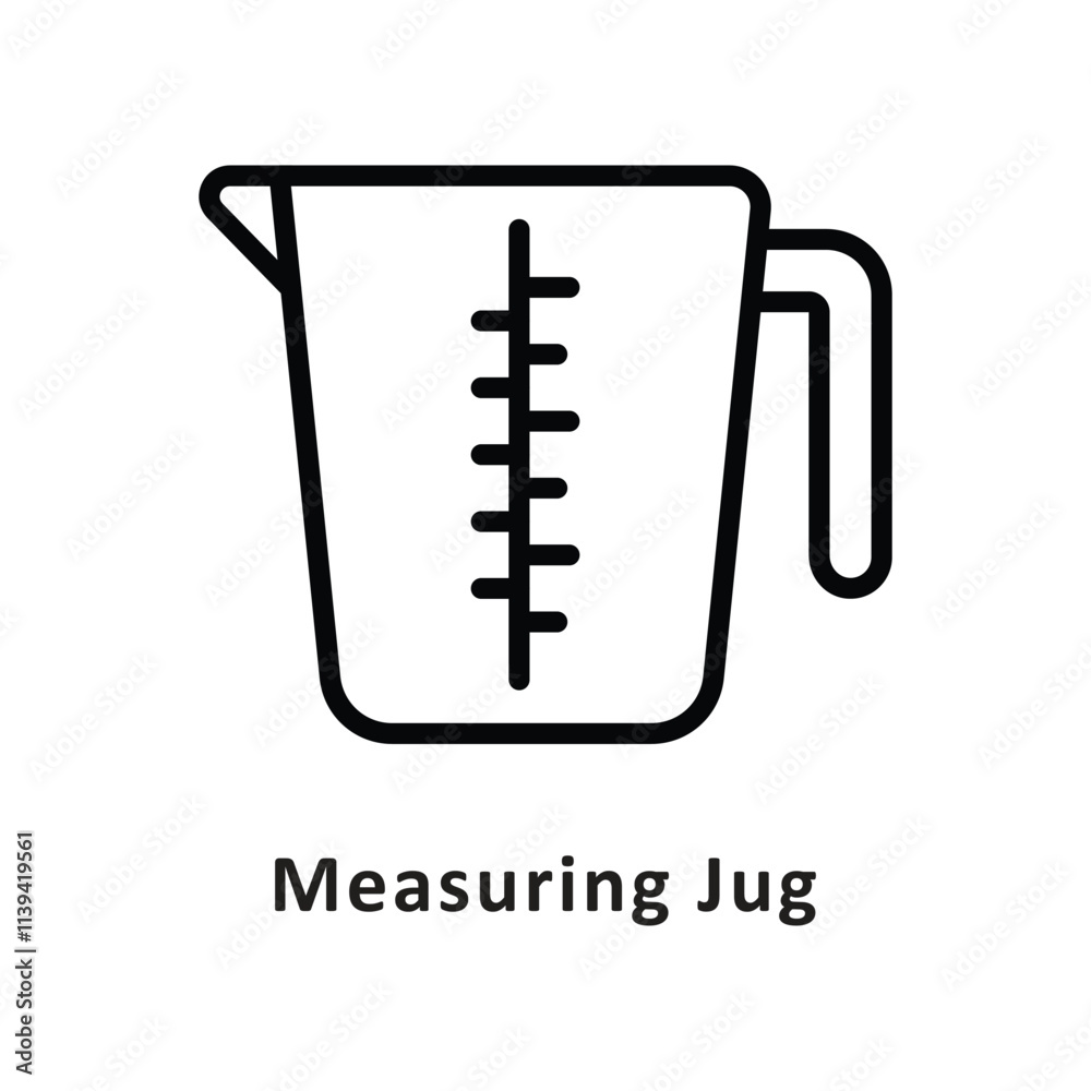 Measuring Jug Vector Outline Icon. Eps 10 File Measuring Jug Vector Outline Icon. Eps 10 File