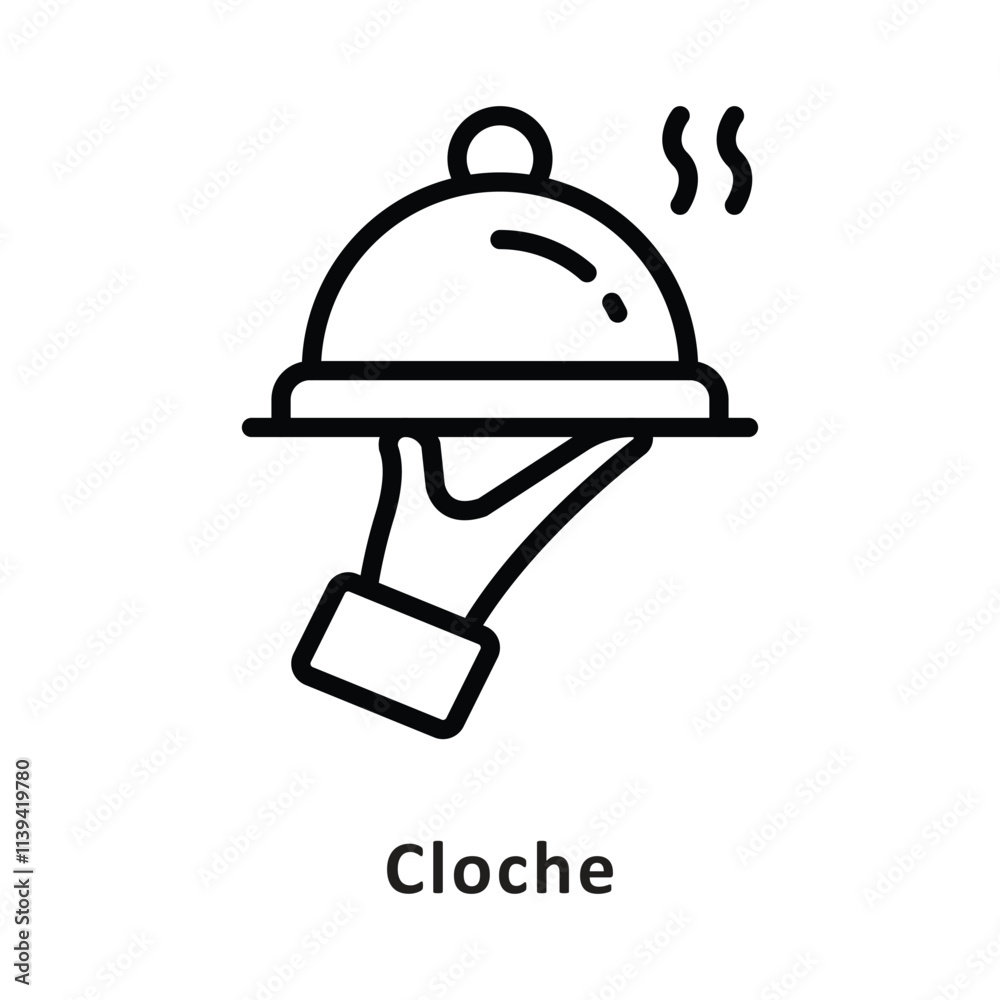 Cloche Vector Outline Icon. Eps 10 File Cloche Vector Outline Icon. Eps 10 File