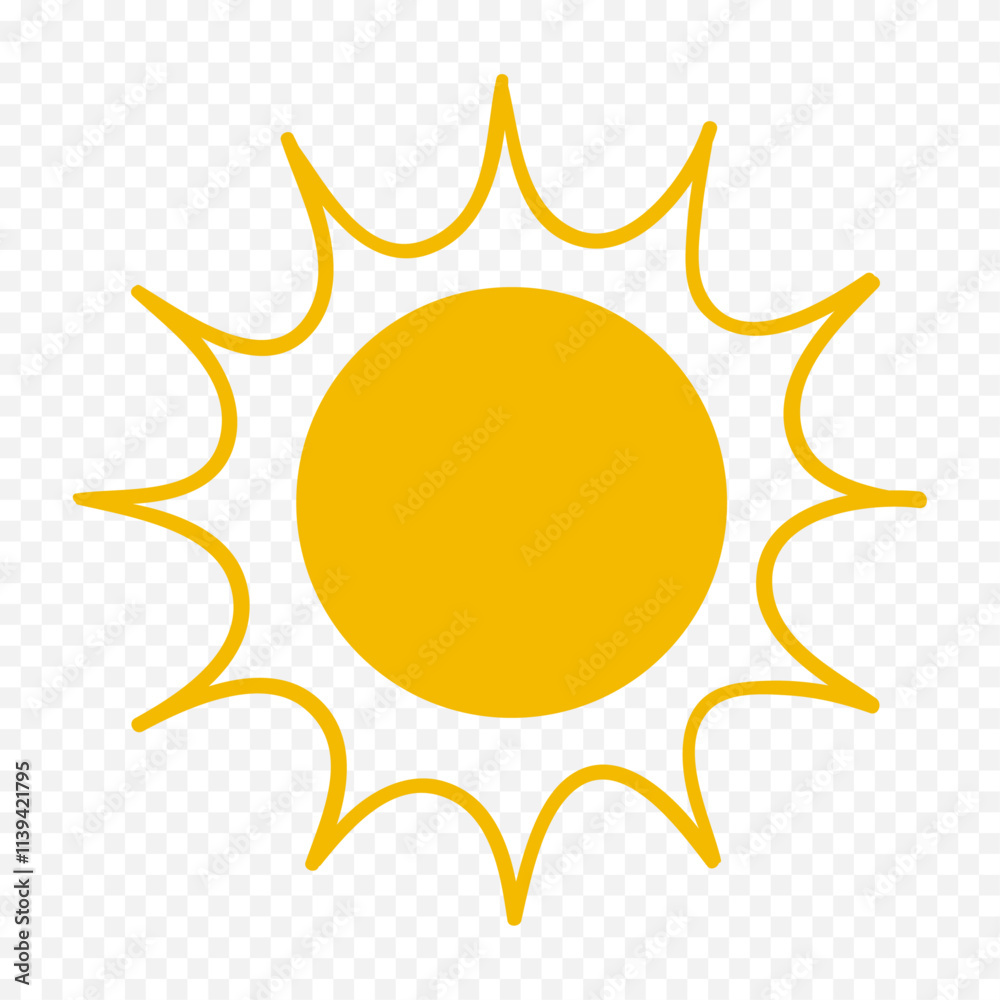 Hand draw cute sun illustration on white background Hand draw cute sun illustration on white background