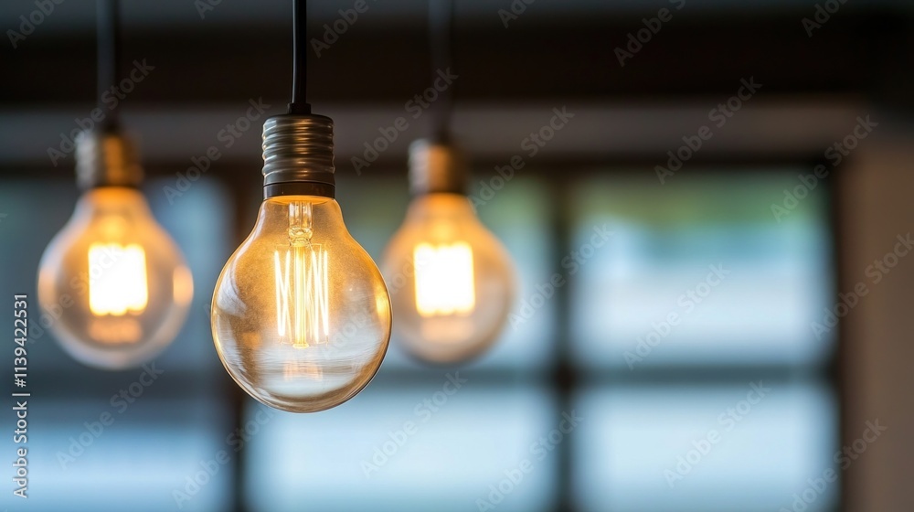 Hanging light bulbs illuminate a cozy indoor setting, casting a warm glow. soft focus in the background enhances the inviting ambiance, perfect for relaxation or gatherings Hanging light bulbs illuminate a cozy indoor setting, casting a warm glow. soft focus in the background enhances the inviting ambiance, perfect for relaxation or gatherings