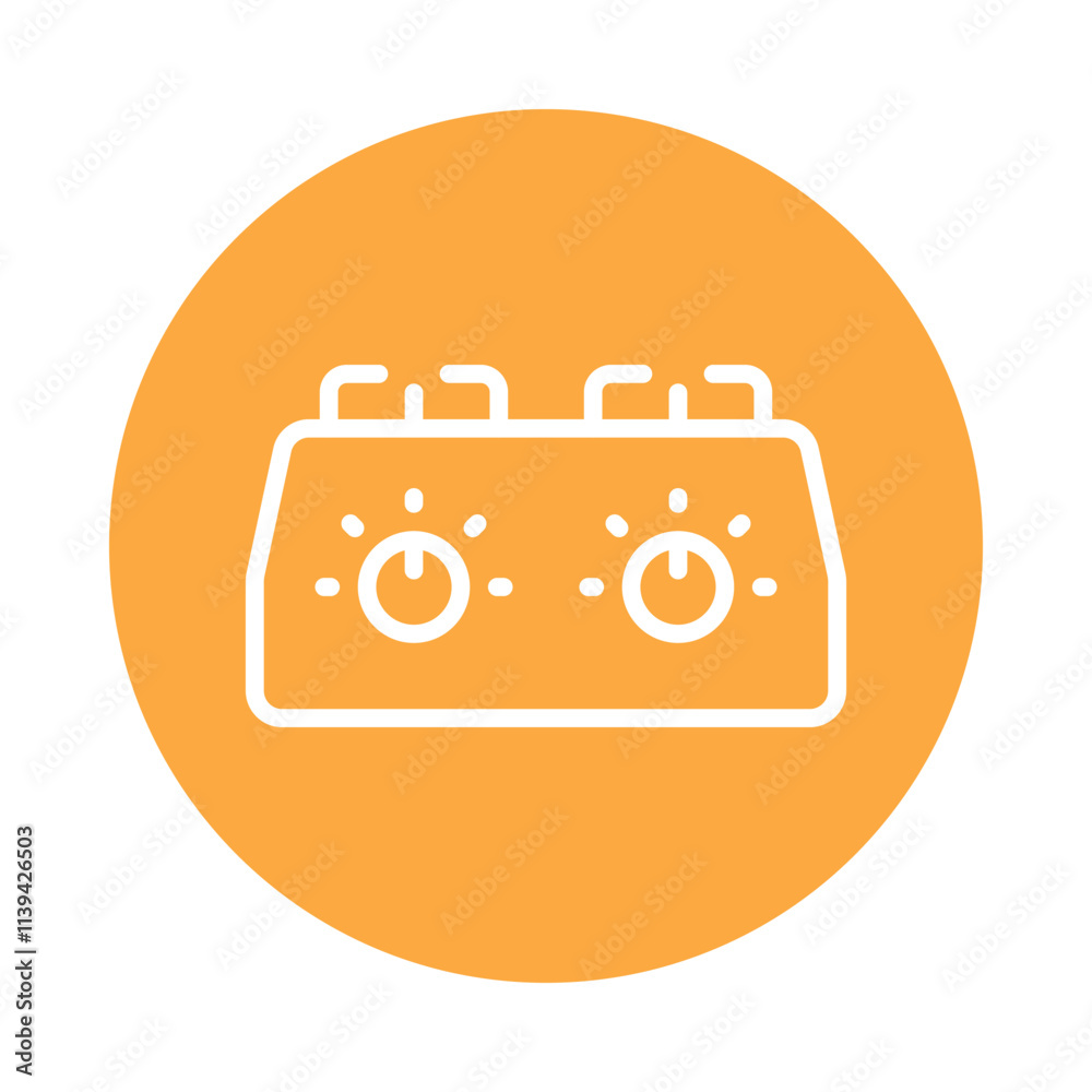 Stove vector Circle Outline Icon. Eps 10 File Stove vector Circle Outline Icon. Eps 10 File