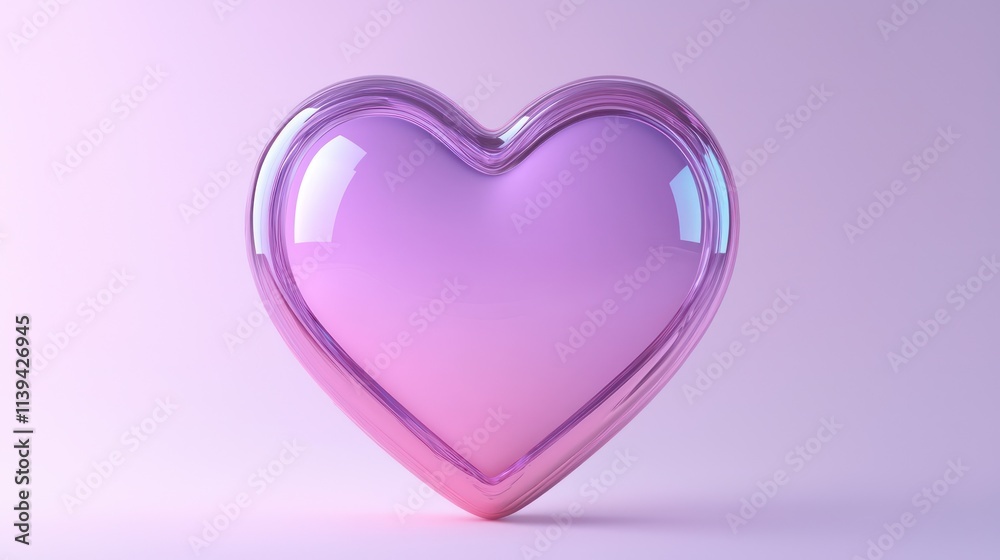 Gradient heart icon in negative space, transitioning from lavender to pink for a delicate design. Gradient heart icon in negative space, transitioning from lavender to pink for a delicate design.
