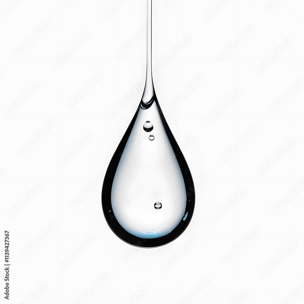A drop of water on a transparent background, png. Water liquid drop. Macro drop for advertising A drop of water on a transparent background, png. Water liquid drop. Macro drop for advertising