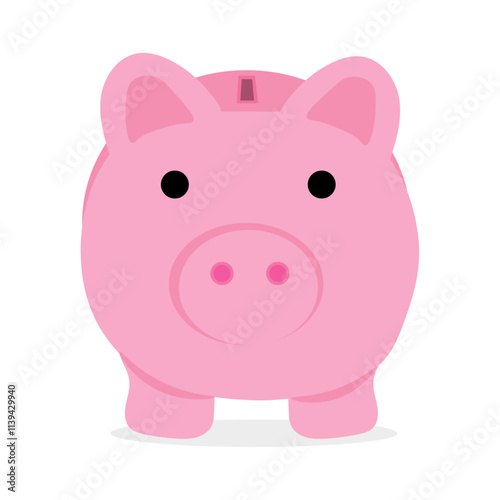piggy bank isolated on white background. 