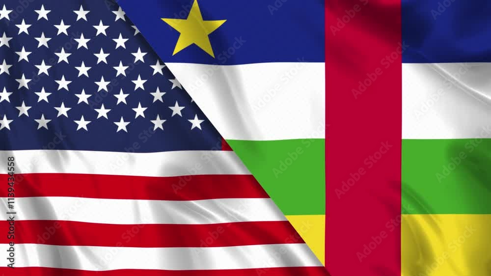 USA and Central African Republic Flag Loop USA and Central African Republic Flag Loop