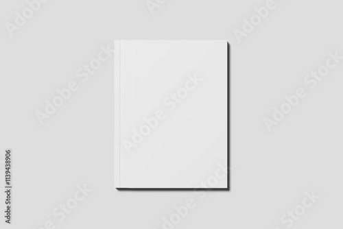Blank Us Letter Magazine Mockup with the grey background