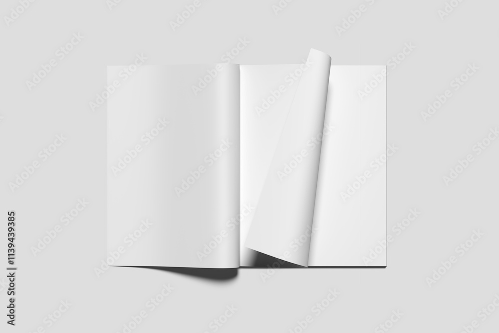 Fototapeta premium Blank Us Letter Magazine Mockup with the grey background