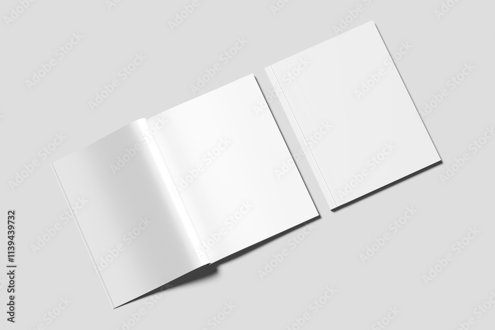 Blank Us Letter Magazine Mockup with the grey background Blank Us Letter Magazine Mockup with the grey background