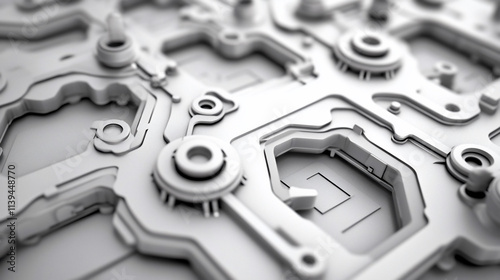 Wallpaper Mural Abstract close-up of a circuit board pattern. Torontodigital.ca