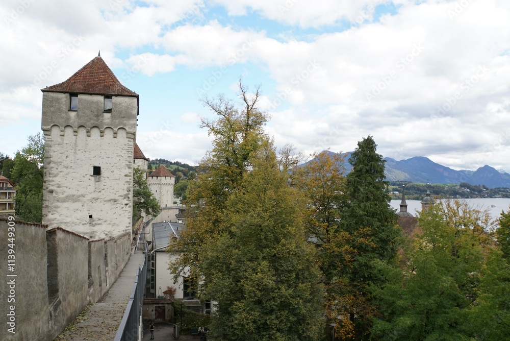 Musegg Castle Wall - Luzern, Switzerland Musegg Castle Wall - Luzern, Switzerland