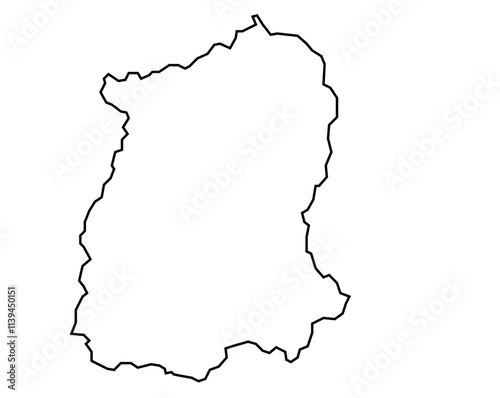Minimalist Line Art Map of Sikkim