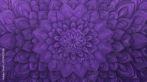 Abstract Purple Mandala Floral Design