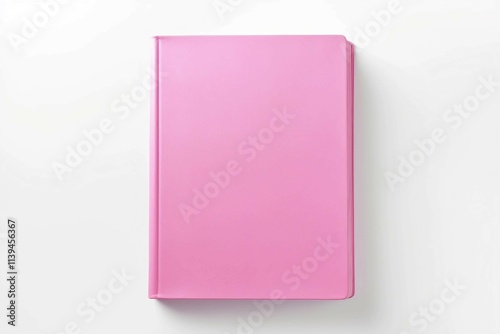 Pink Book , Isolated white background, flat lay 