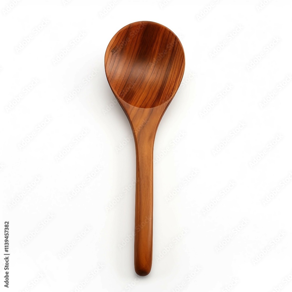 wooden spoon , Isolated white background, flat lay wooden spoon , Isolated white background, flat lay