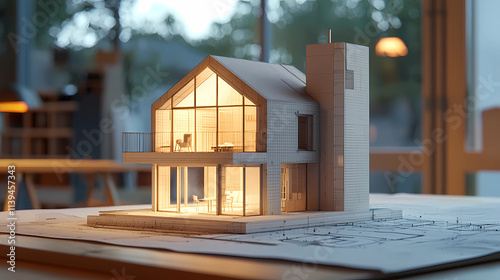 Small-scale 3D house prototype