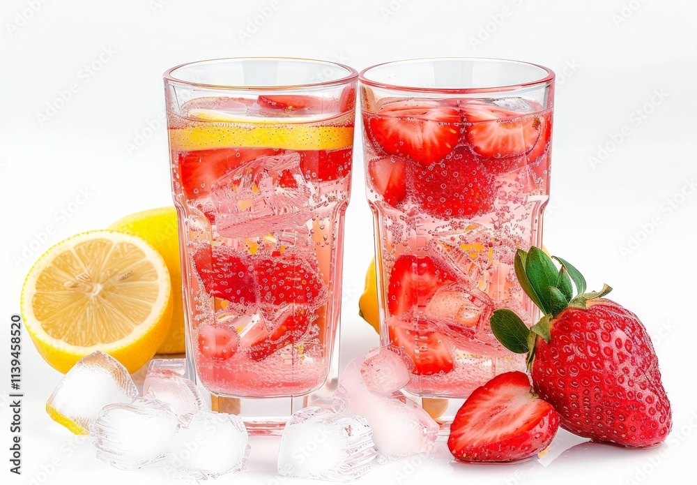 Refreshing Strawberry and Lemon Drink