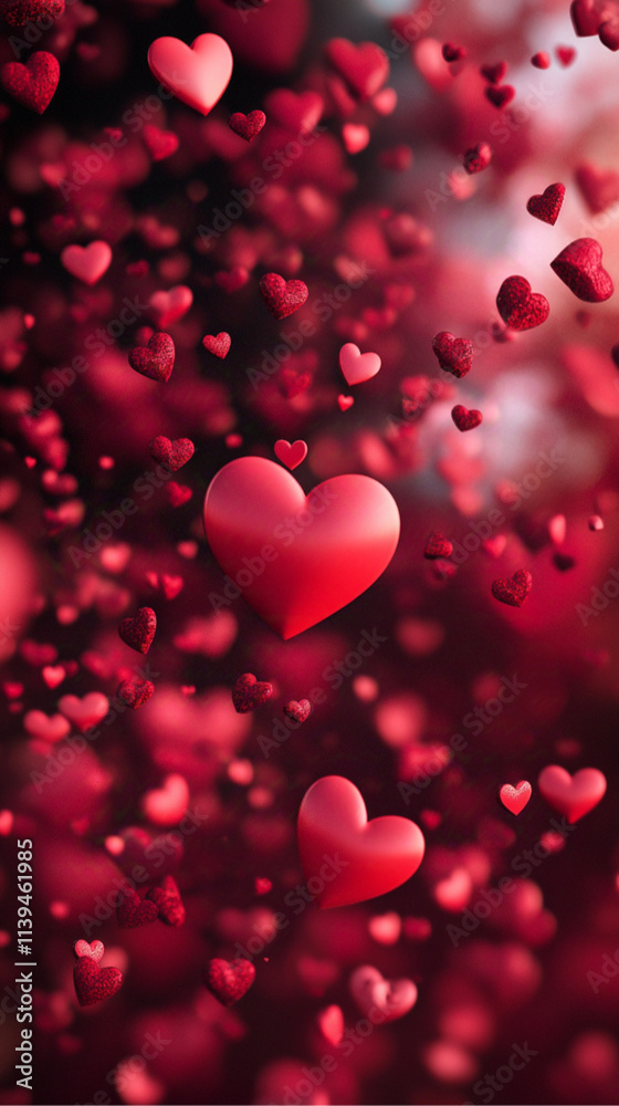 a background made of floating hearts a background made of floating hearts