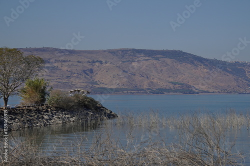 Foto Sea of Galilee or Kineret lake in northern Israel