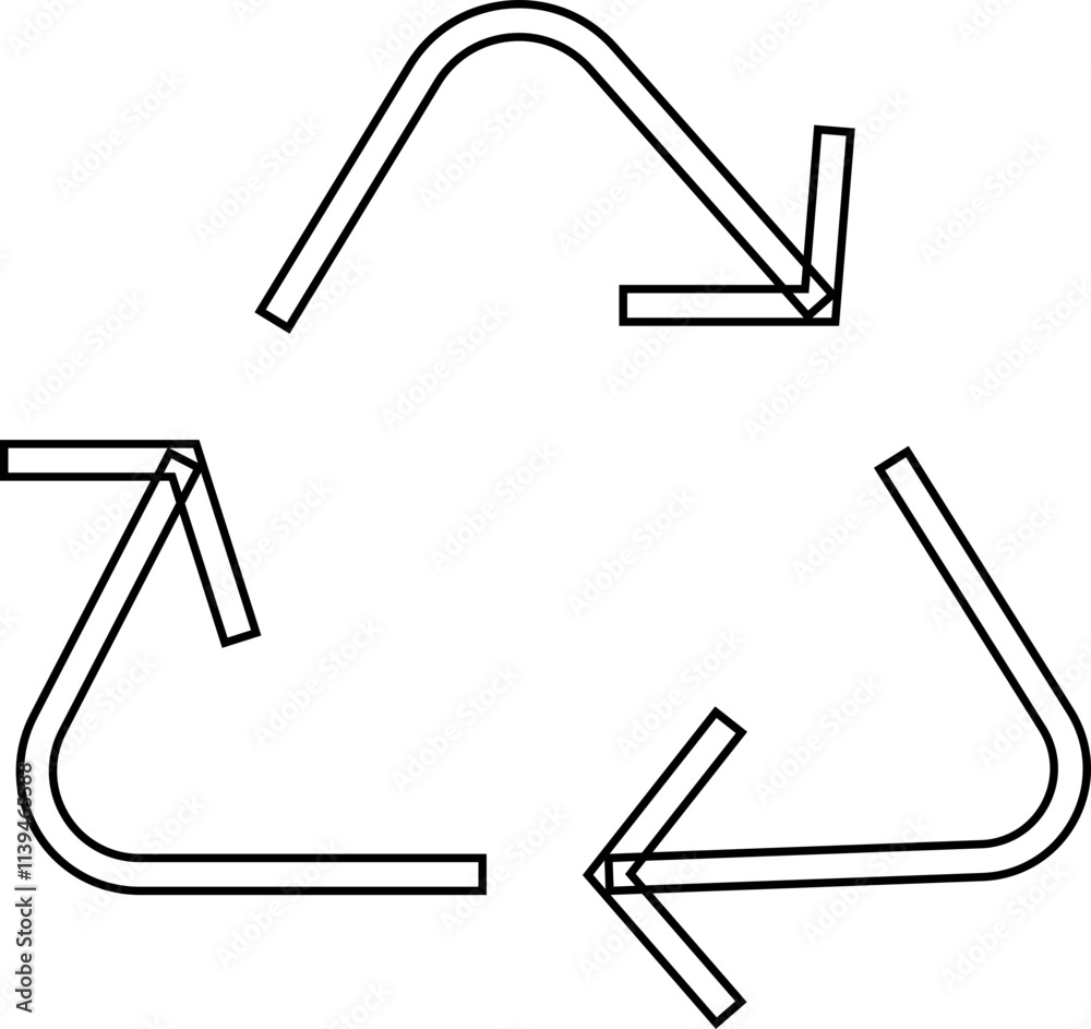 Recycle vector icon, Rounded angles graphic elements. Recycled signs, Renewable resources. Nature conservation. Duotone pictograms thin linear. Editable stroke, isolated on transparent background. Recycle vector icon, Rounded angles graphic elements. Recycled signs, Renewable resources. Nature conservation. Duotone pictograms thin linear. Editable stroke, isolated on transparent background.