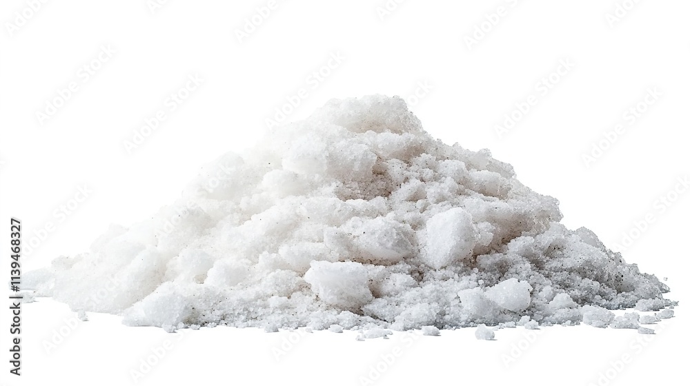 Pile of salt on Saga Mountain, isolated on a white background Pile of salt on Saga Mountain, isolated on a white background