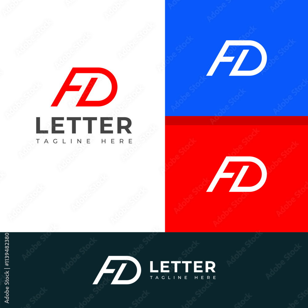 Creative HD, DH letter logo design template elements. Modern abstract digital alphabet letter logo.