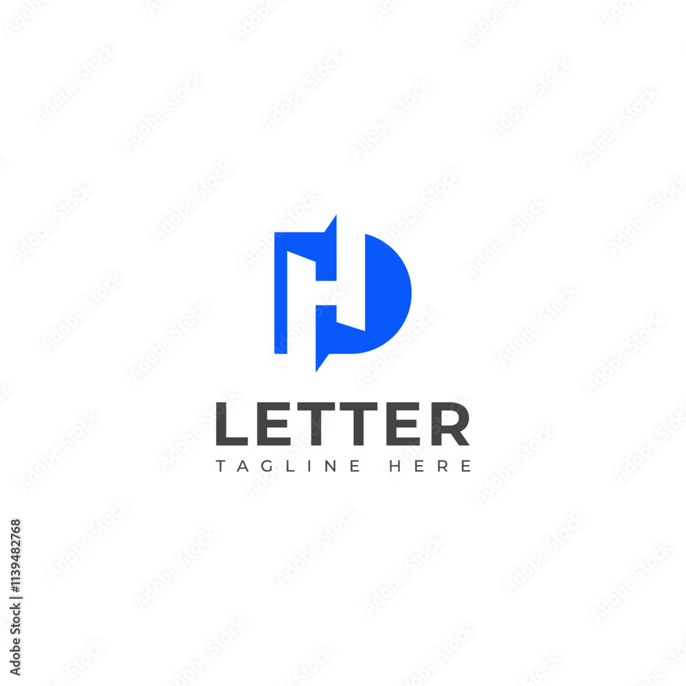 Creative HD, DH letter logo design template elements. Modern abstract digital alphabet letter logo. Creative HD, DH letter logo design template elements. Modern abstract digital alphabet letter logo.