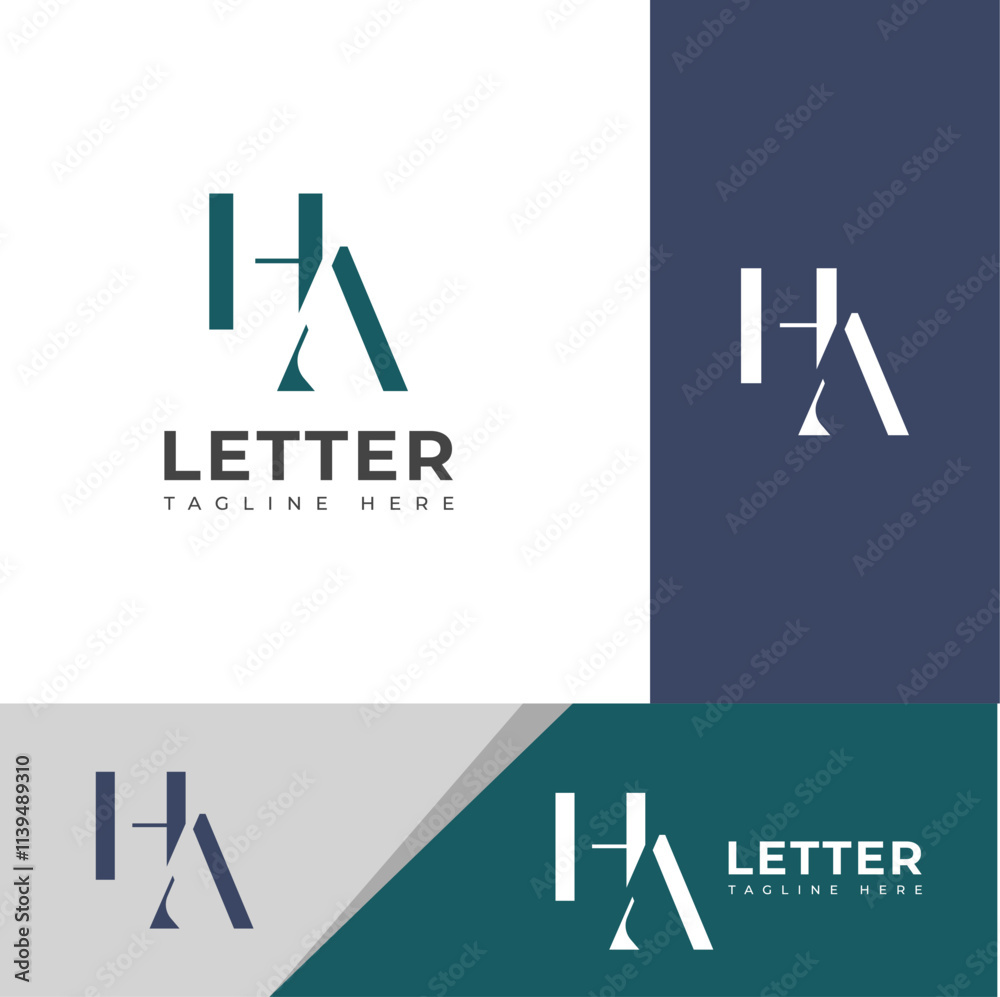 Creative HA, AH letter logo design template elements. Modern abstract digital alphabet letter logo Creative HA, AH letter logo design template elements. Modern abstract digital alphabet letter logo