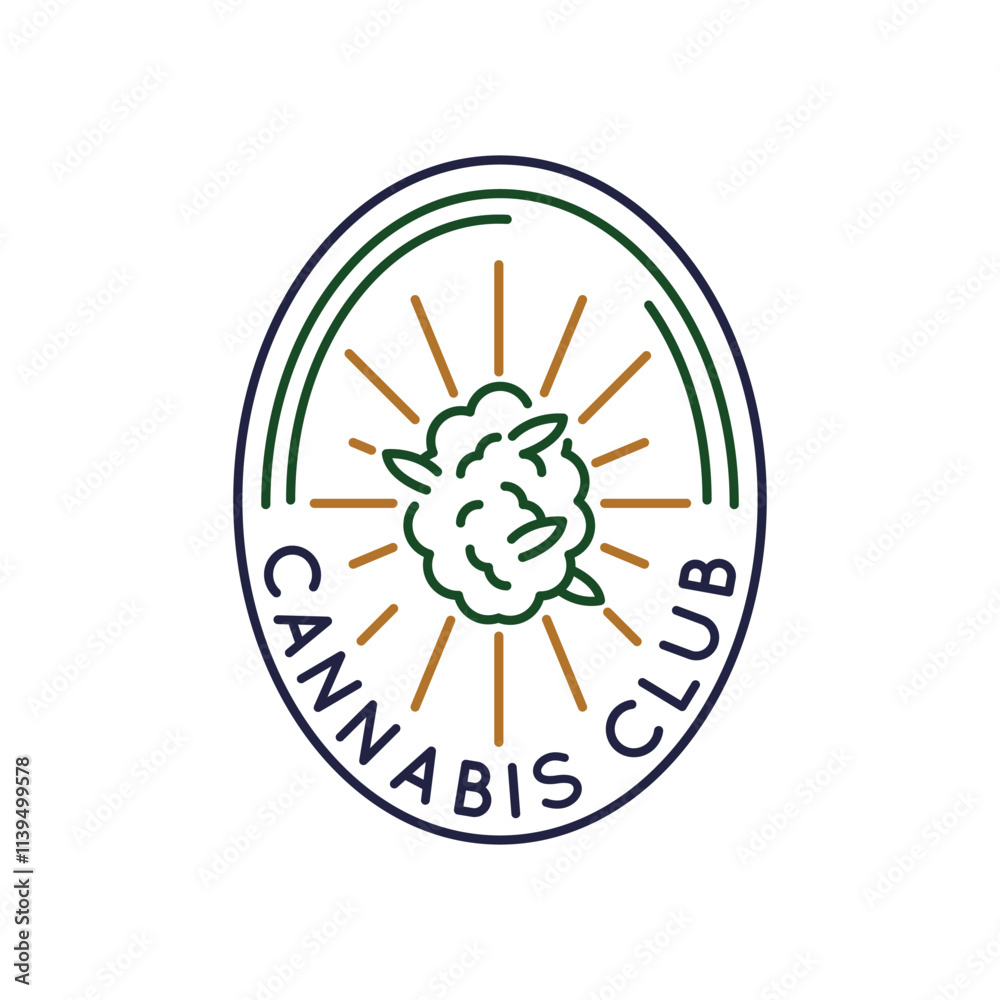Simple Logo with Cannabis icon. Simple Logo with cannabis icon for social media, app, and web design. Vector illustration. Simple Logo with Cannabis icon. Simple Logo with cannabis icon for social media, app, and web design. Vector illustration.